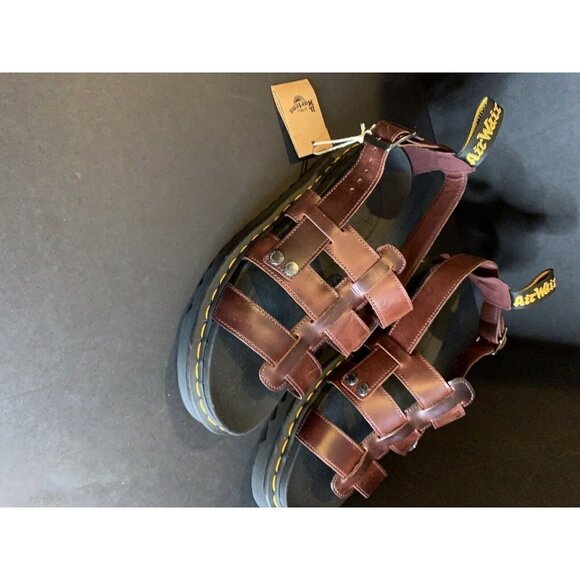 Doc Dr. Martens Terry Platform Brown Charro Sandals Unisex M 13 EU 47 NWT - Picture 3 of 12